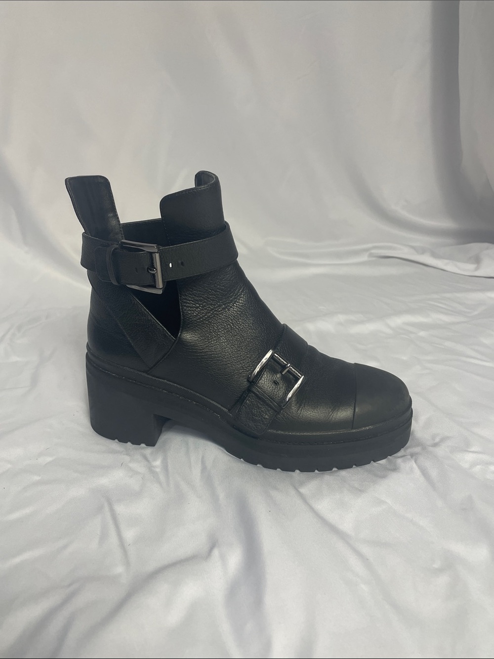 Michael Kors Black Leather Ankle Boots - Picture 12 of 12